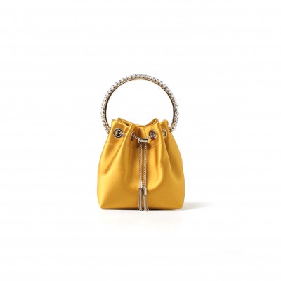 JIMMY CHOO BON BON BAG IN SATIN (15*14*9cm) 