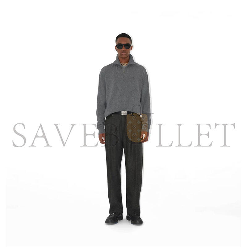BURBERRY CASHMERE BLEND HALF-ZIP SWEATER 81121321 BURBERRY CASHMERE BLEND HALF-ZIP SWEATER 81121321