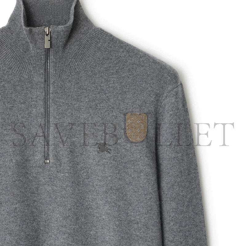 BURBERRY CASHMERE BLEND HALF-ZIP SWEATER 81121321 BURBERRY CASHMERE BLEND HALF-ZIP SWEATER 81121321