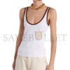 GUCCI RIBBED KNIT COTTON TANK VEST GUCCI RIBBED KNIT COTTON TANK VEST