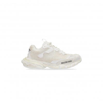 BALENCIAGA TRACK.3 MESH AND NYLON WHITE LOW TOP SNEAKER 700873W3RF19010