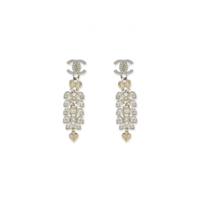 CHANEL CRYSTAL AND PEARL DANGLE EARRINGS ABE454