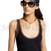 GUCCI ‎COTTON RIB TANK TOP WITH WEB 815851