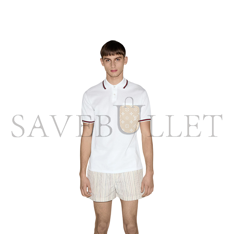 GUCCI COTTON POLO SHIRT WITH EMBROIDERY 795174