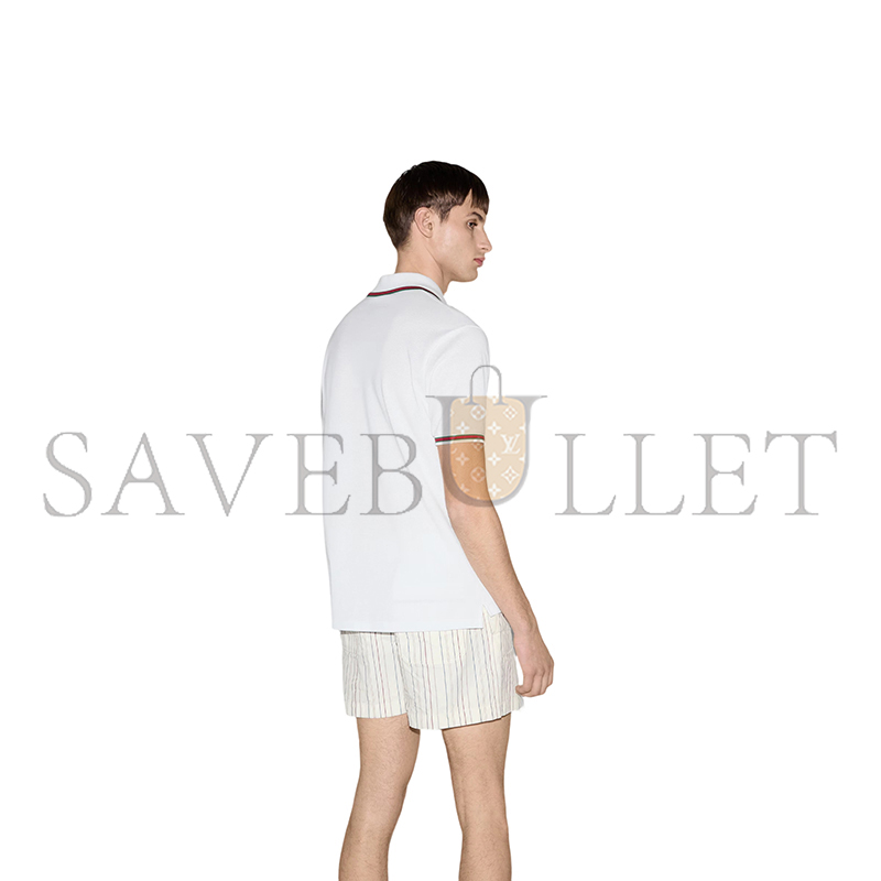 GUCCI COTTON POLO SHIRT WITH EMBROIDERY 795174