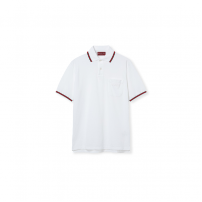 GUCCI COTTON POLO SHIRT WITH EMBROIDERY 795174
