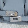 HERMES MASTER BIRKIN 25 BLEU GLACIER SWIFT AND TOILE H CANVAS PALLADIUM HARDWARE (25*20*13cm)