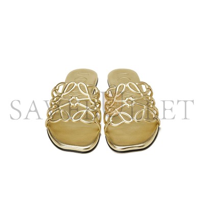 LOEWE PETAL ANAGRAM SLIDE IN LAMINATED LAMBSKIN LPEA465X08 LOEWE PETAL ANAGRAM SLIDE IN LAMINATED LAMBSKIN LPEA465X08