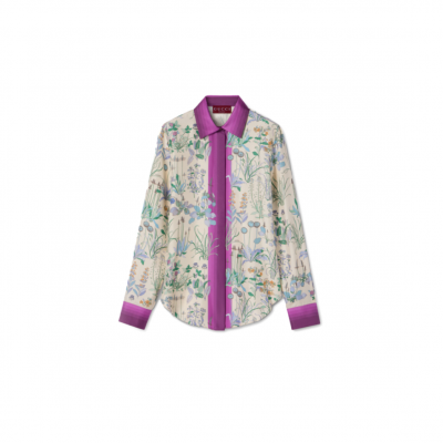 GUCCI PRINTED SILK TWILL SHIRT 856092