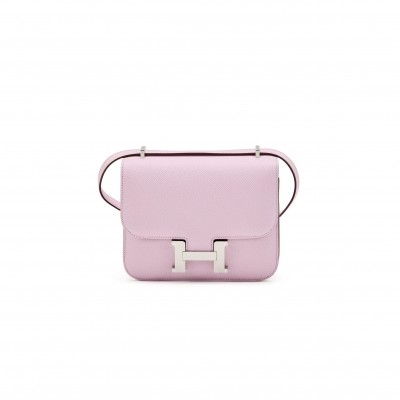 HERMES MASTER CONSTANCE 18 MAUVE PALE EPSOM PALLADIUM HARDWARE (19*15*4cm)