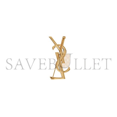 YSL CASSANDRE SNAKE BROOCH IN METAL 700582Y15008204 YSL CASSANDRE SNAKE BROOCH IN METAL 700582Y15008204