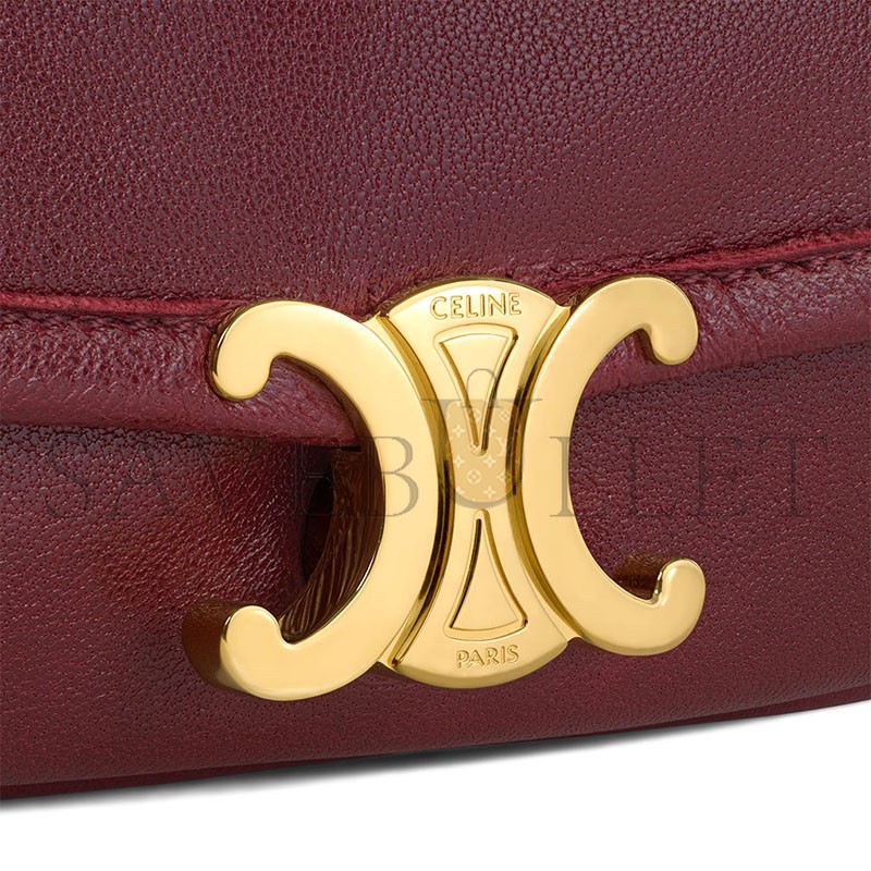 CELINE LITTLE HALFMOON SOFT TRIOMPHE IN SUPPLE SHINY LAMBSKIN L10373778.28PO (25*13*5cm) CELINE LITTLE HALFMOON SOFT TRIOMPHE IN SUPPLE SHINY LAMBSKIN L10373778.28PO (25*13*5cm)