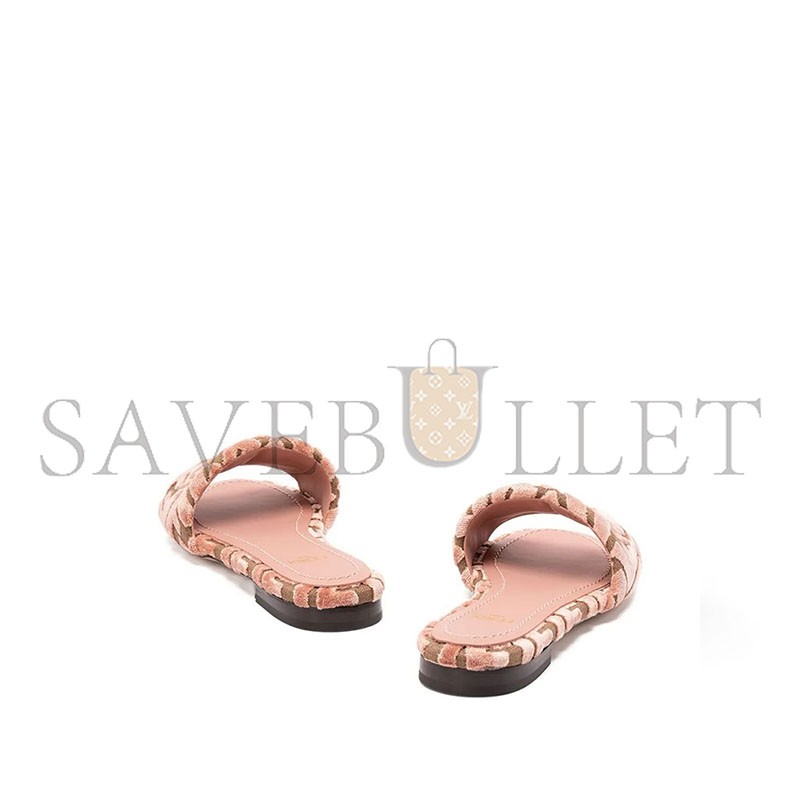 FENDI LOGO MOTIF VELVET SANDALS 8R8092AY9Z