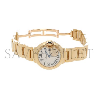 CARTIER BALLON BLEU YELLOW GOLD WATCH WITH SILVER DIAL 28MM W69001Z2 CARTIER BALLON BLEU YELLOW GOLD WATCH WITH SILVER DIAL 28MM W69001Z2