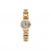 CARTIER BALLON BLEU YELLOW GOLD WATCH WITH SILVER DIAL 28MM W69001Z2