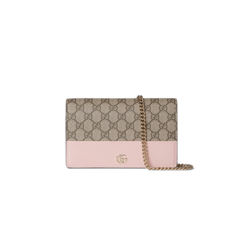 GUCCI GG MARMONT BI-COLOR WALLET ON CHAIN 497985 (20*12.5*4cm) GUCCI GG MARMONT BI-COLOR WALLET ON CHAIN 497985 (20*12.5*4cm)