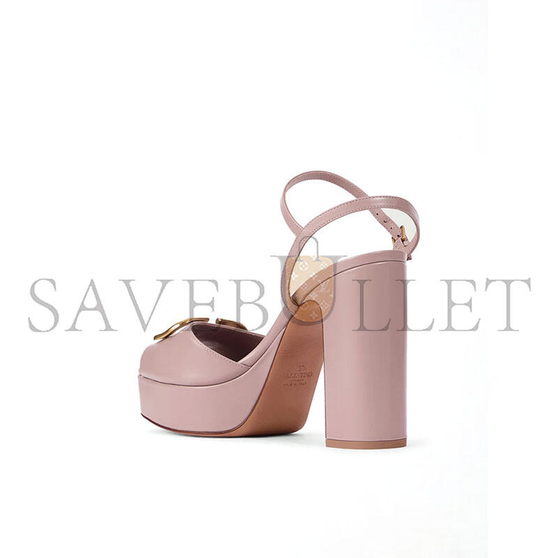 VALENTINO GARAVANIV LOGO 115 LEATHER PLATFORM SANDALS 