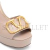VALENTINO GARAVANIV LOGO 115 LEATHER PLATFORM SANDALS 