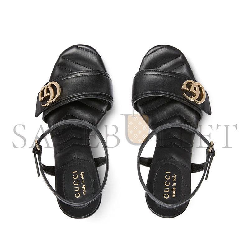GUCCI WOMEN'S PLATFORM SANDAL WITH DOUBLE G 853693