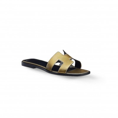 HERMES METALLIC NAPPA ORAN SANDALS HERMES METALLIC NAPPA ORAN SANDALS