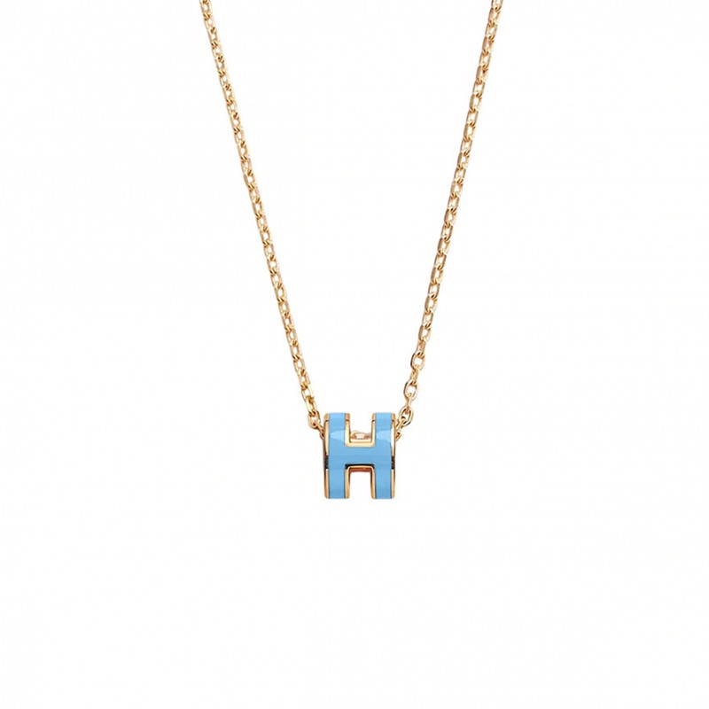 HERMES MINI POP H PENDANT GOLD PLATED 