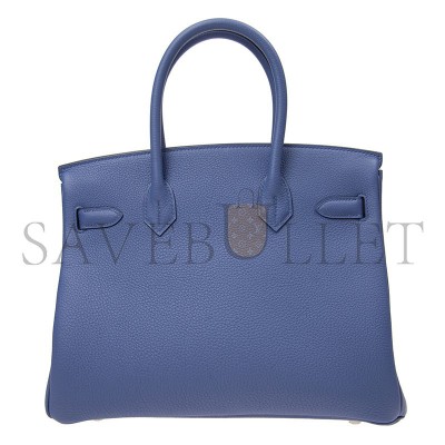 HERMES MASTER HANDBAGS BIRKIN 30 7E TOGO HANDBAG BLEU BRIGHTON (30*23*15cm) HERMES MASTER HANDBAGS BIRKIN 30 7E TOGO HANDBAG BLEU BRIGHTON (30*23*15cm)