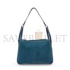 HERMES A BLEU THALASSA SWIFT LEATHER & VEAU DOBLIS GRIZZLY LINDY 30 WITH PALLADIUM HARDWARE (30*21*15cm) 