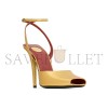 YSL LA SCANDALE SANDALS IN METALLIC LEATHER YSL LA SCANDALE SANDALS IN METALLIC LEATHER