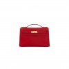 HERMES MASTER KELLY POCHETTE ROUGE VIF SWIFT GOLD HARDWARE (22*14*7cm)