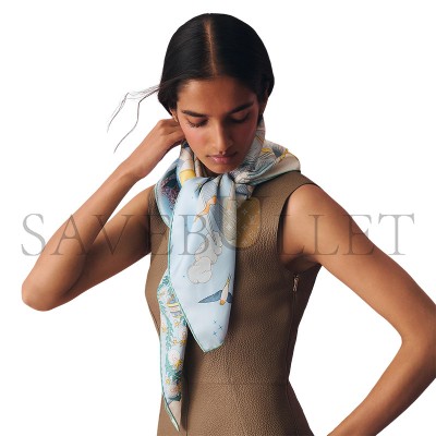 HERMES SCARF L'ESPRIT S'ENVOLE SCARF 90 H004300S (88.5*88.5cm) HERMES SCARF L'ESPRIT S'ENVOLE SCARF 90 H004300S (88.5*88.5cm)