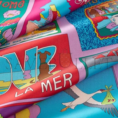 HERMES SCARF ON EST BIEN ICI ! SCARF 90 H004298S (88.5*88.5cm) HERMES SCARF ON EST BIEN ICI ! SCARF 90 H004298S (88.5*88.5cm)