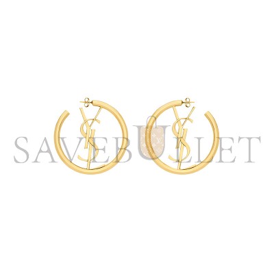 YSL CASSANDRE HOOP EARRINGS IN METAL 868176Y15007005