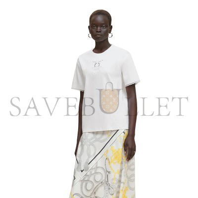 HERMÈS EMBROIDERED MAXI T SHIRT H5H4625DC90 HERMÈS EMBROIDERED MAXI T SHIRT H5H4625DC90