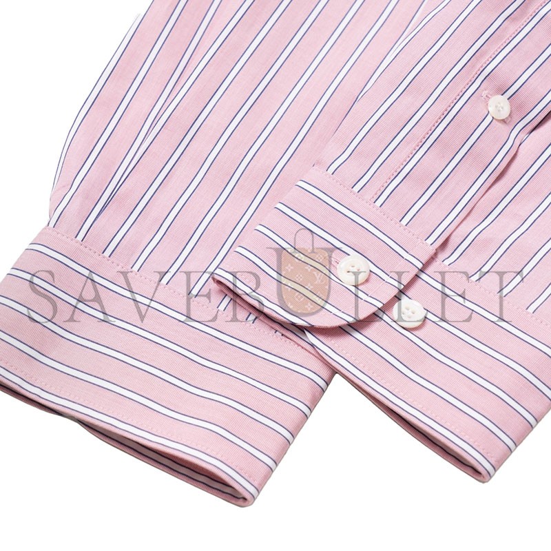 MIU MIU PINK STRIPED COTTON POPLIN SHIRT MK2007