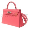HERMES MASTER MINI KELLY ROSE LIPSTICK CHÈVRE PALLADIUM HARDWARE (19*12*5.5cm)