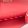 HERMES MASTER MINI KELLY ROSE LIPSTICK CHÈVRE PALLADIUM HARDWARE (19*12*5.5cm)