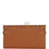 HERMES KELLY LONG WALLET GOLD EPSOM PALLADIUM HARDWARE (20*11*2cm)  