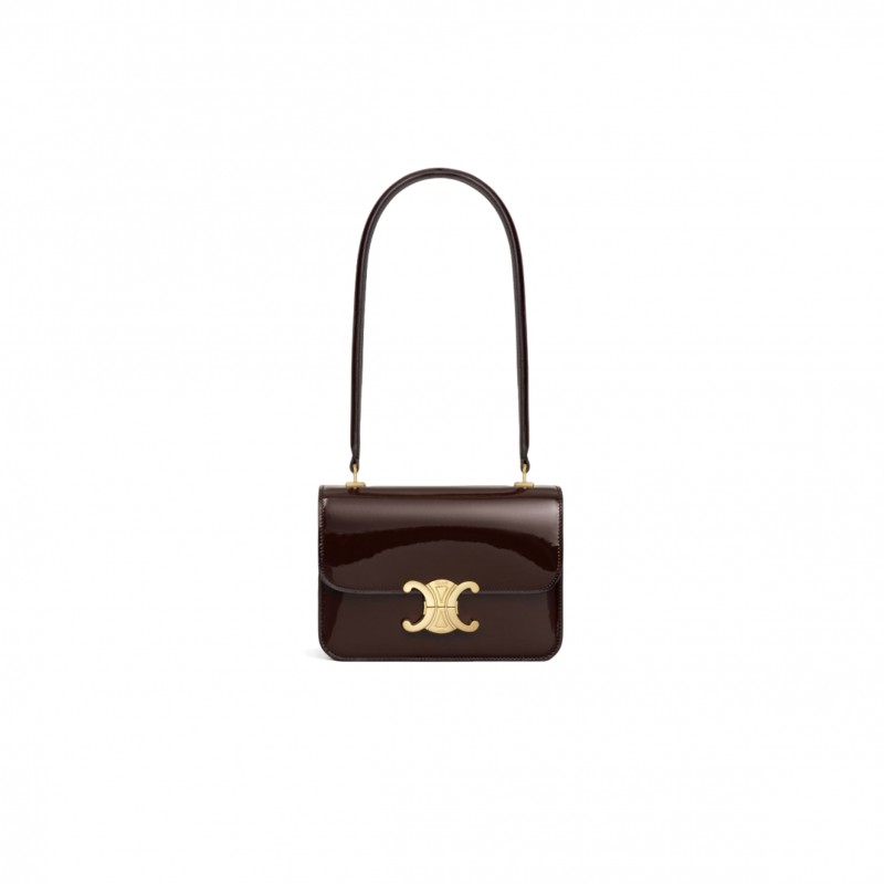 CELINE TEEN GARANCE BAG IN BICOLOUR PATENT CALFSKIN 118053FYE (18.5*13.5*7cm)