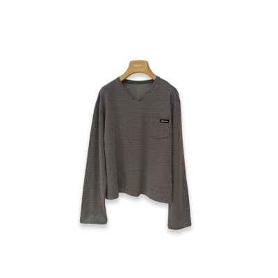 MIU MIU JACQUARD JERSEY T-SHIRT MJLA46