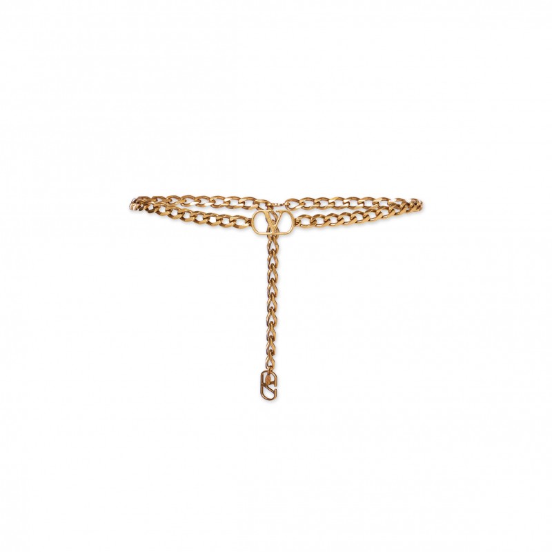 VALENTINO GARAVANI VLOGO SIGNATURE CHAIN BELT