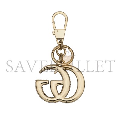 GUCCI CRYSTAL DOUBLE G KEYCHAIN 820826 GUCCI CRYSTAL DOUBLE G KEYCHAIN 820826