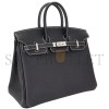 HERMÈS MASTER BIRKIN 25 BLACK CHÈVRE LEATHER BRUSHED PALLADIUM HARDWARE (25*20*13cm) 
