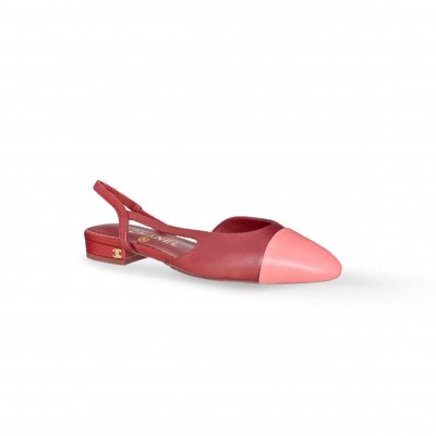 CHANEL PINK CC LOGO SLINGBACK CHANEL PINK CC LOGO SLINGBACK