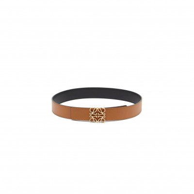 LOEWE BELT ANAGRAM-BUCKLE REVERSIBLE LEATHER 