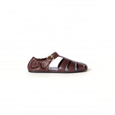 MIU MIU RUCHED NAPPA SANDALS 5E395E
