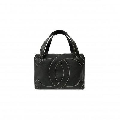 CHANEL CAVIAR CC WILD STITCH HANDBAG (34*26*9cm) 
