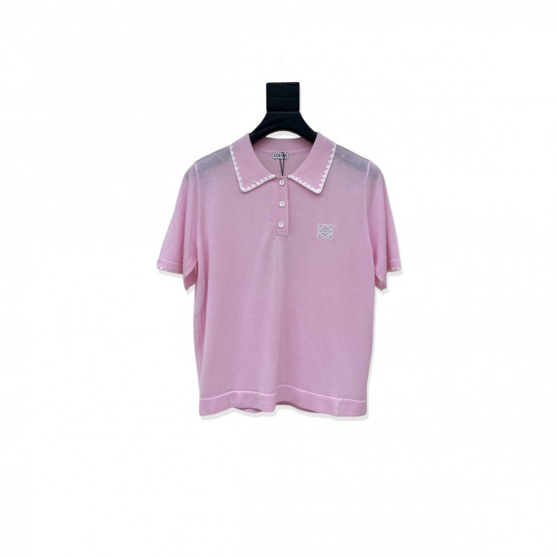 LOEW EMBROIDERED KNIT SHORT SLEEVE