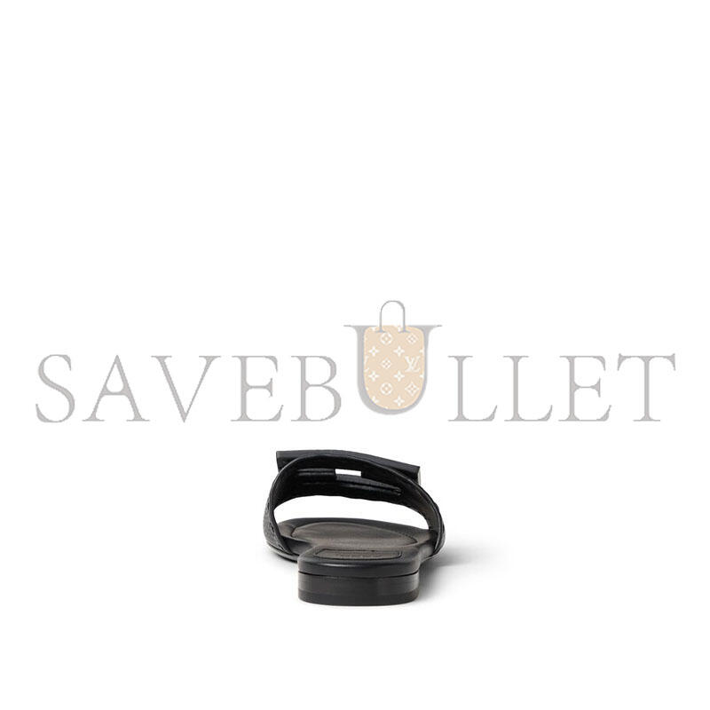 FENDI BAGUETTE BLACK LEATHER SLIDES 8R8136AQY2F0QA1  