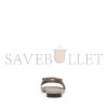 FENDI BAGUETTE DOVE GREY LEATHER SLIDES 8R8136AQY2F1MXM