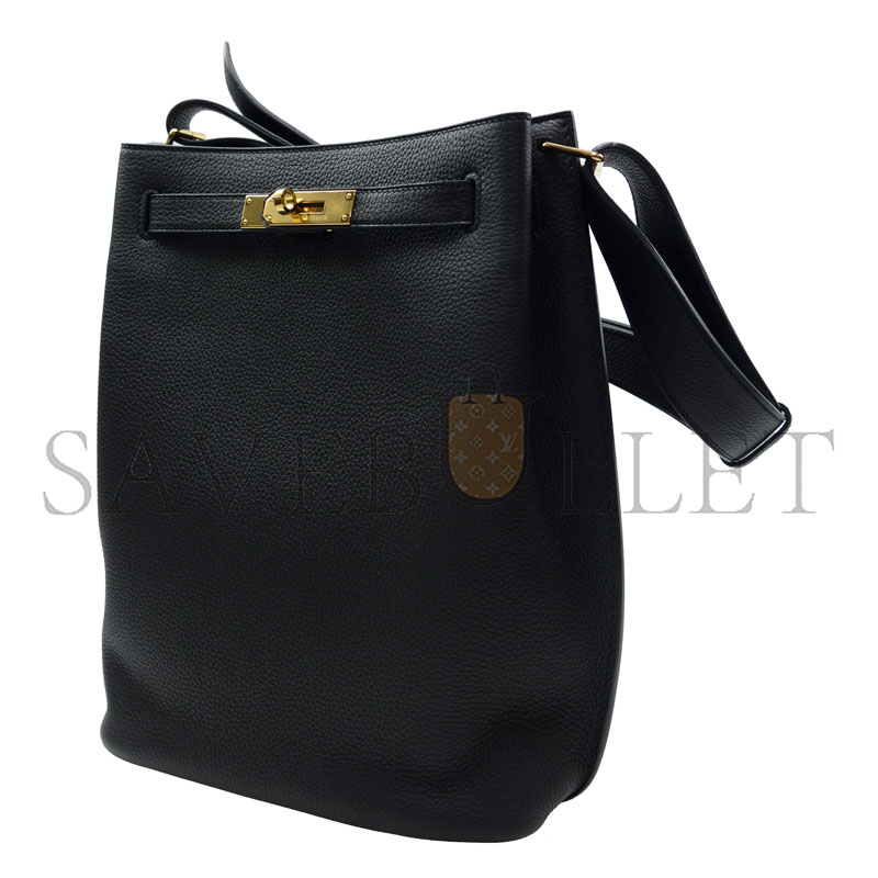 HERMÈS SO KELLY 22 SHOULDER BAG BLACK (30.5*22*11 cm)